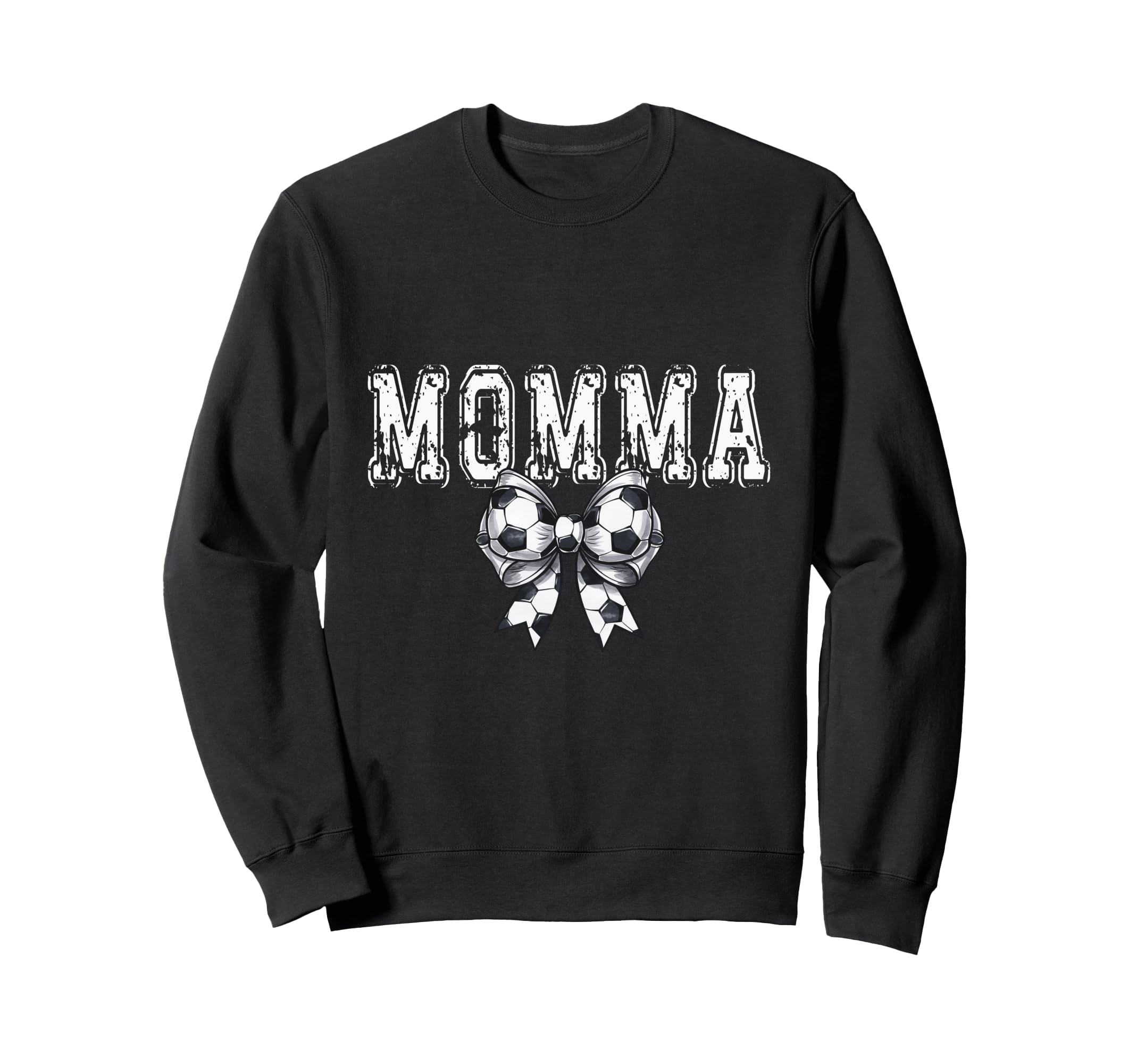 Coquette Soccer Momma Spirit Sweatshirt - Minimalist Print for Adults