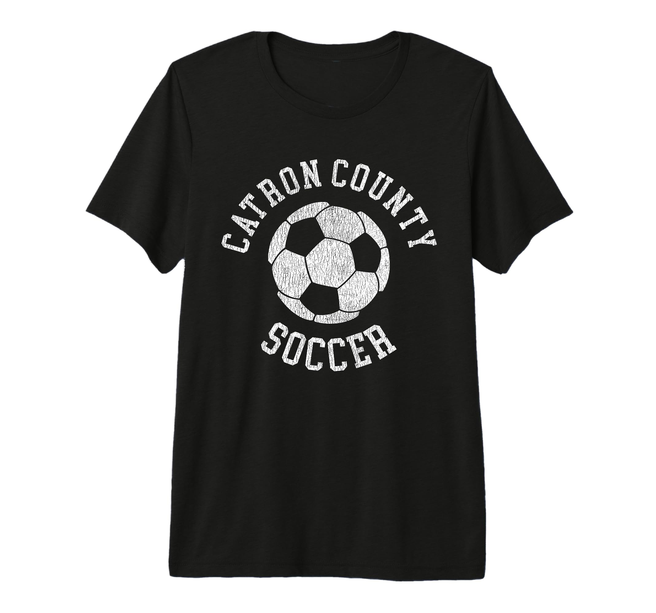 Catron County Soccer Distressed 90S Tri T-Shirt - Unique Graphic Unisex