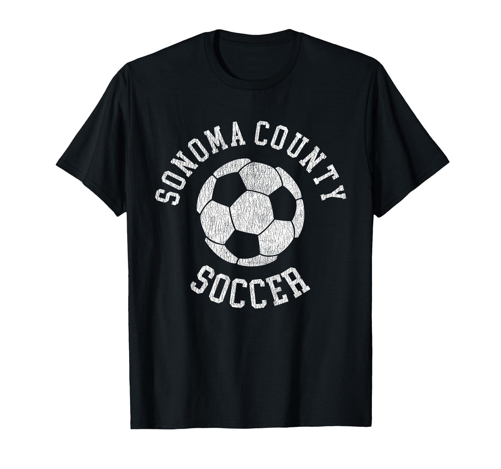 Sonoma County Soccer Distressed 90S T-Shirt - Fun Novelty Design for Adults