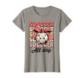 Groovy Soccer Coquette Bow Soccer Lover T-Shirt - Minimalist Print Unisex