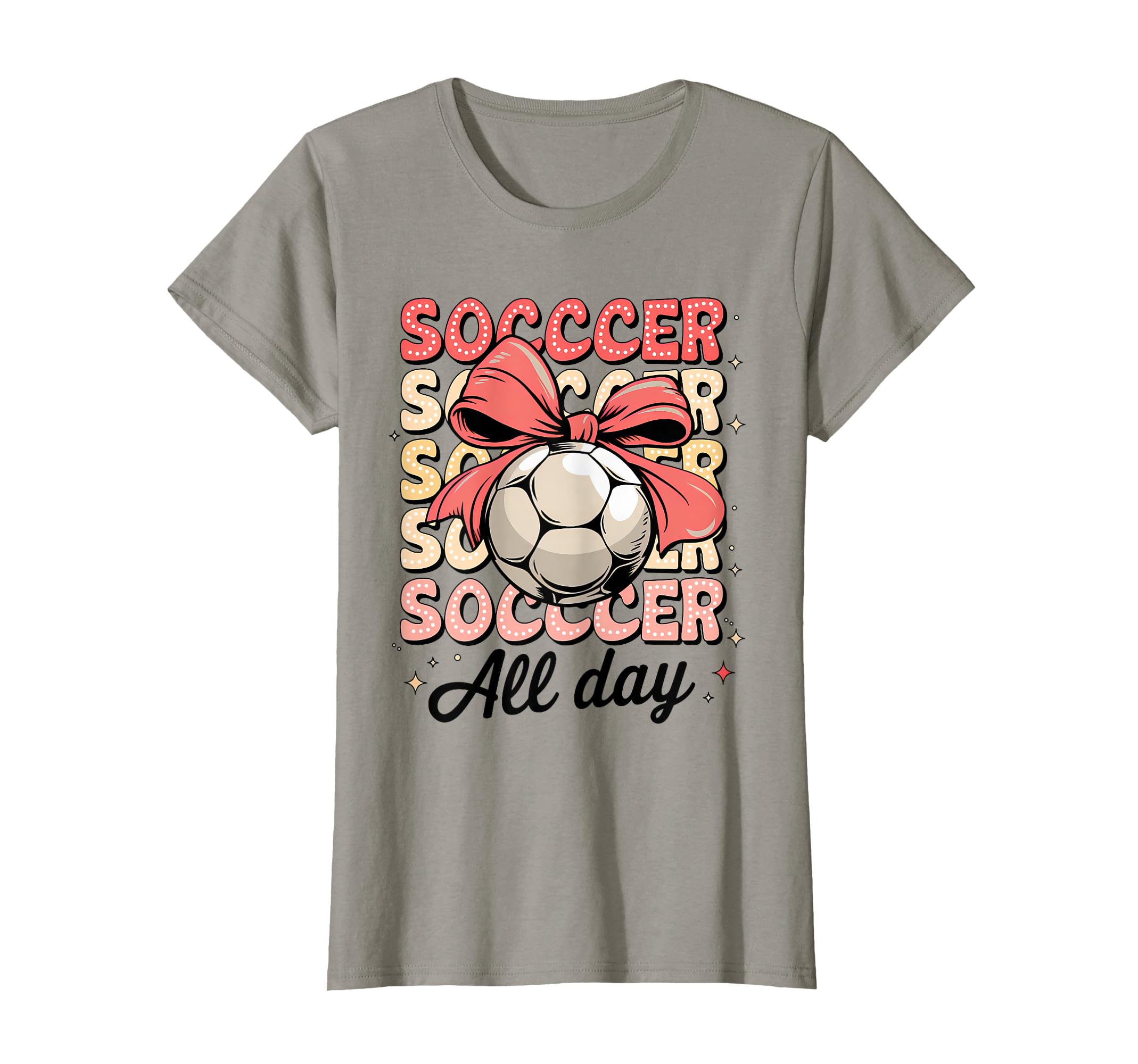 Groovy Soccer Coquette Bow Soccer Lover T-Shirt - Minimalist Print Unisex