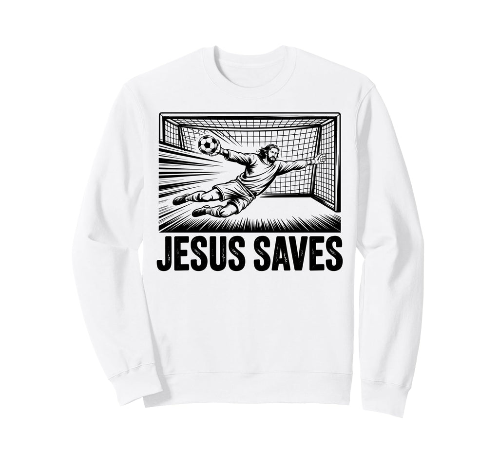 Soccer Goalie Goalkeeper Jesus Sweatshirt - Minimalist Print Men Women
