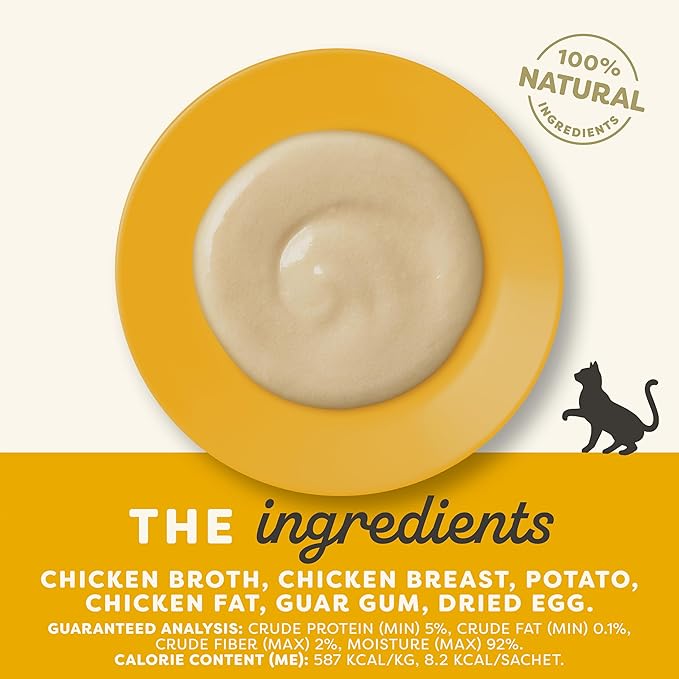 Applaws Lickable Cat Treats, Natural Grain-Free Purée, Limited Ingredient, Chicken Squeeze Up Cat Treats (60 x 0.5 oz Sachets)