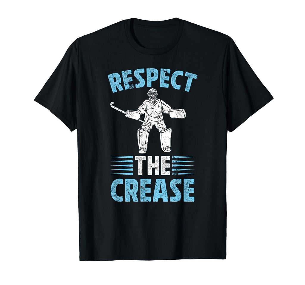 Respect Crease Ice Hockey Goalkeeper T-Shirt - Custom Art Print Men Women