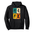 Distressed Soccer Player Silhouettes Hoodie - Aesthetic Graphic Unisex
