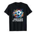 Soccer Collection Soccer Is Power T-Shirt - Casual Everyday Wear for Adults