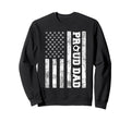 Proud Dad American Distressed Flag Sweatshirt - Aesthetic Graphic Unisex