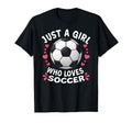 Just Who Loves Soccer Sports Fan Fun T-Shirt - Trendy Graphic Men Women