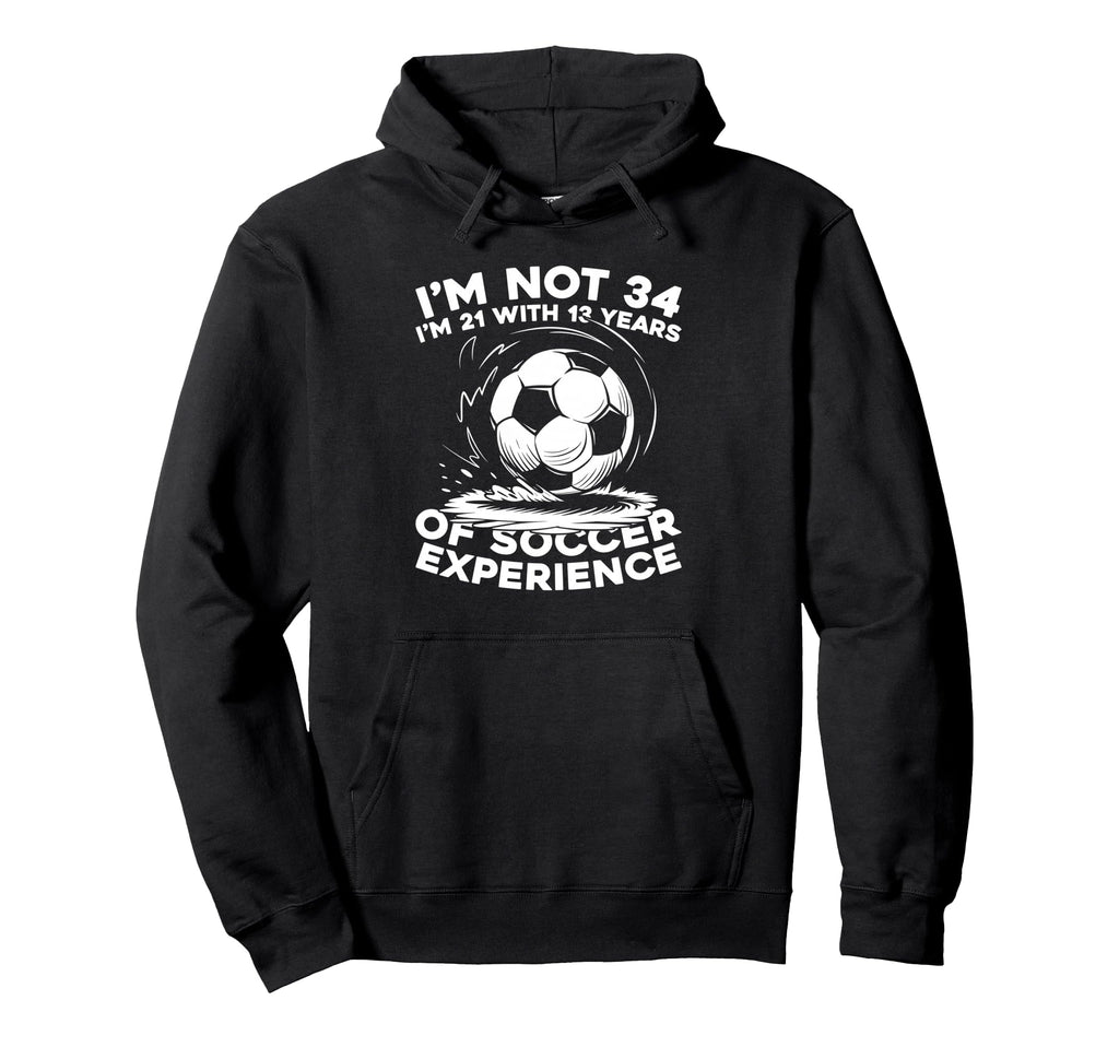34 Years Old Player Sports Team Soccer 34Th Hoodie - Trendy Graphic Unisex