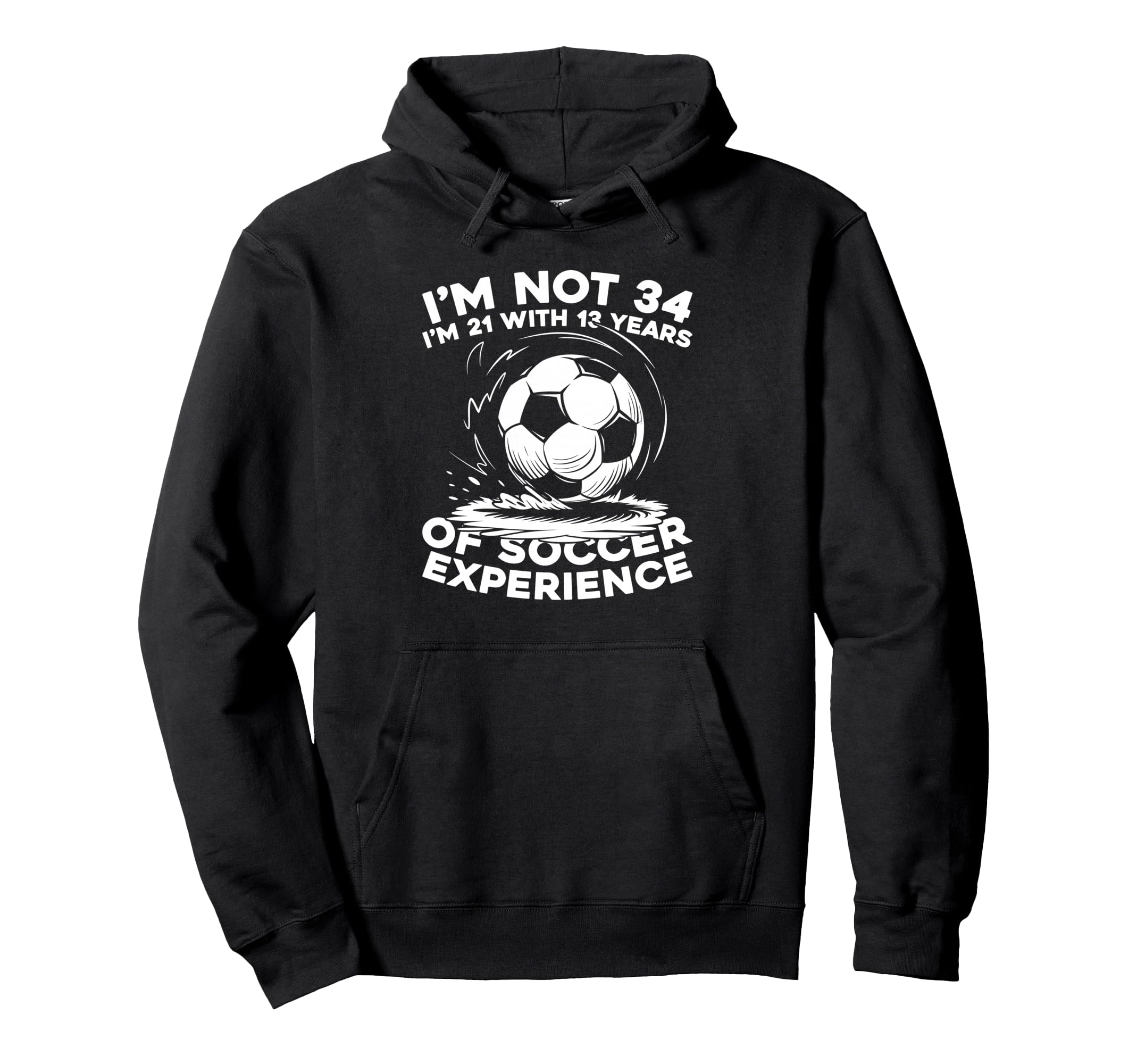 34 Years Old Player Sports Team Soccer 34Th Hoodie - Trendy Graphic Unisex