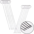 8 inch Barbecue Skewers Square Metal BBQ Sticks,HONSHEN 12Pack Stainless Steel Skewer,Kebob,kabob Sets for Grill Outings Cooking (BBQ Skewers Square 8inch-12p)