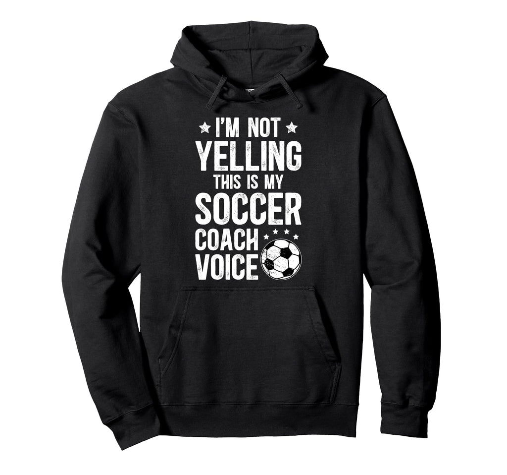This Is My Soccer Coach Voice Soccer Hoodie - Minimalist Print Men Women