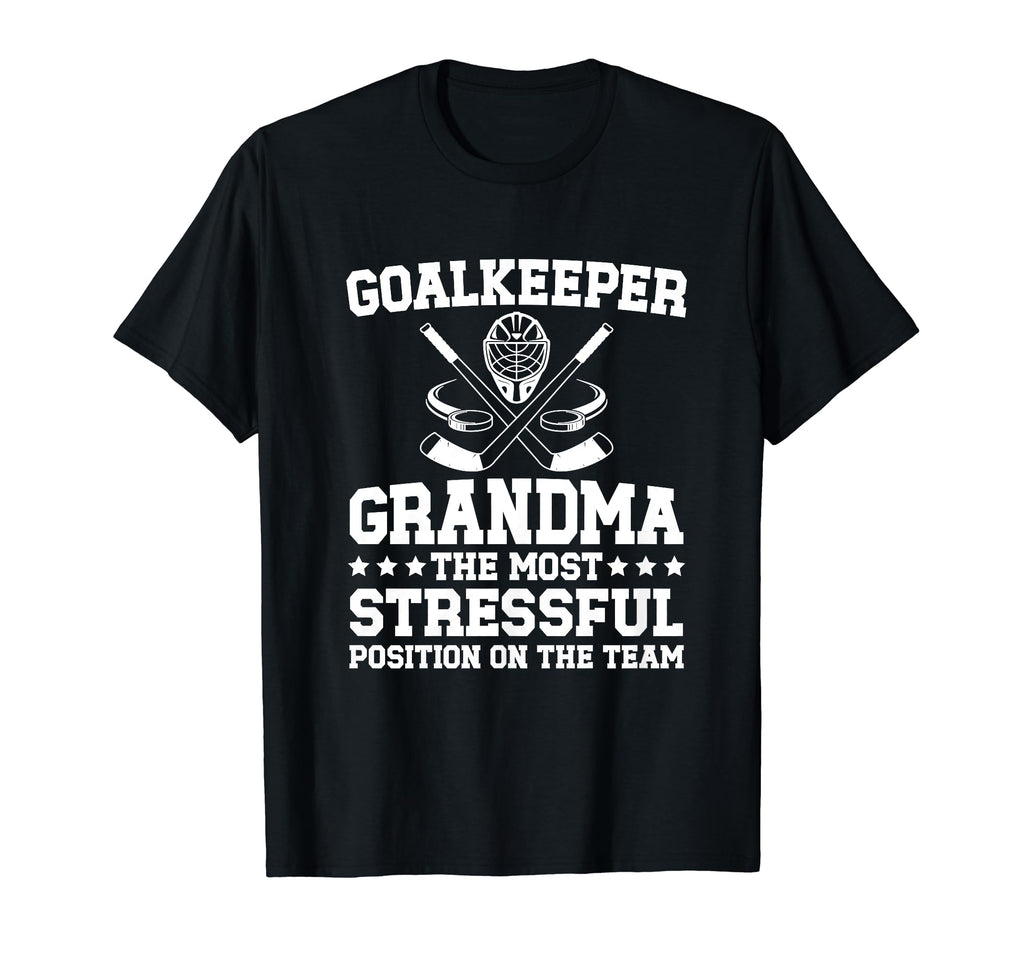Funny Hockey Goalkeeper Grandma T-Shirt - Minimalist Print for Adults