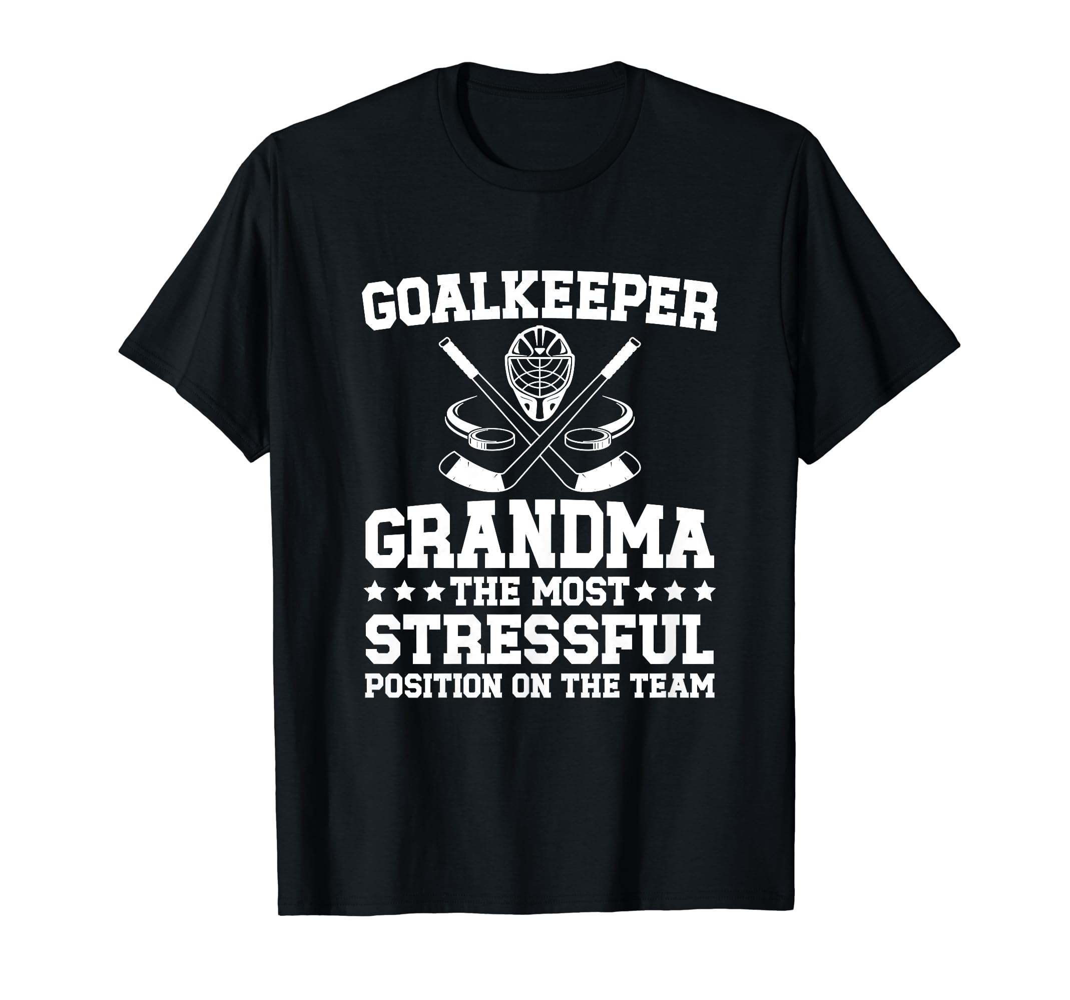 Funny Hockey Goalkeeper Grandma T-Shirt - Minimalist Print for Adults