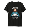 Funny Jesus Football Soccer T-Shirt - Fun Novelty Design Men Women