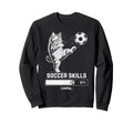 Kawaii Soccer Skills Loading Cat Mom My Sweatshirt - Trendy Graphic Unisex