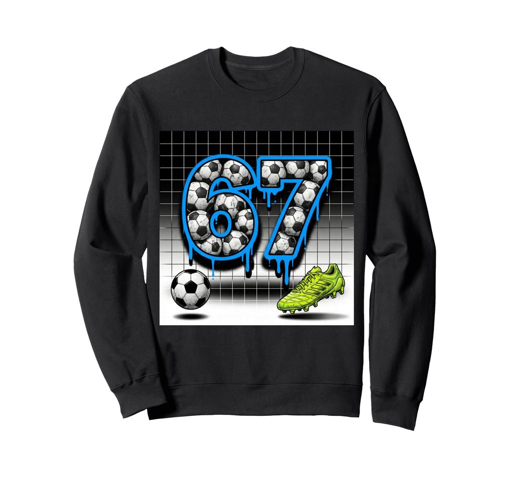 67 Soccer Ball Goalie Net Gloves Players Sweatshirt - Graphic Print Unisex