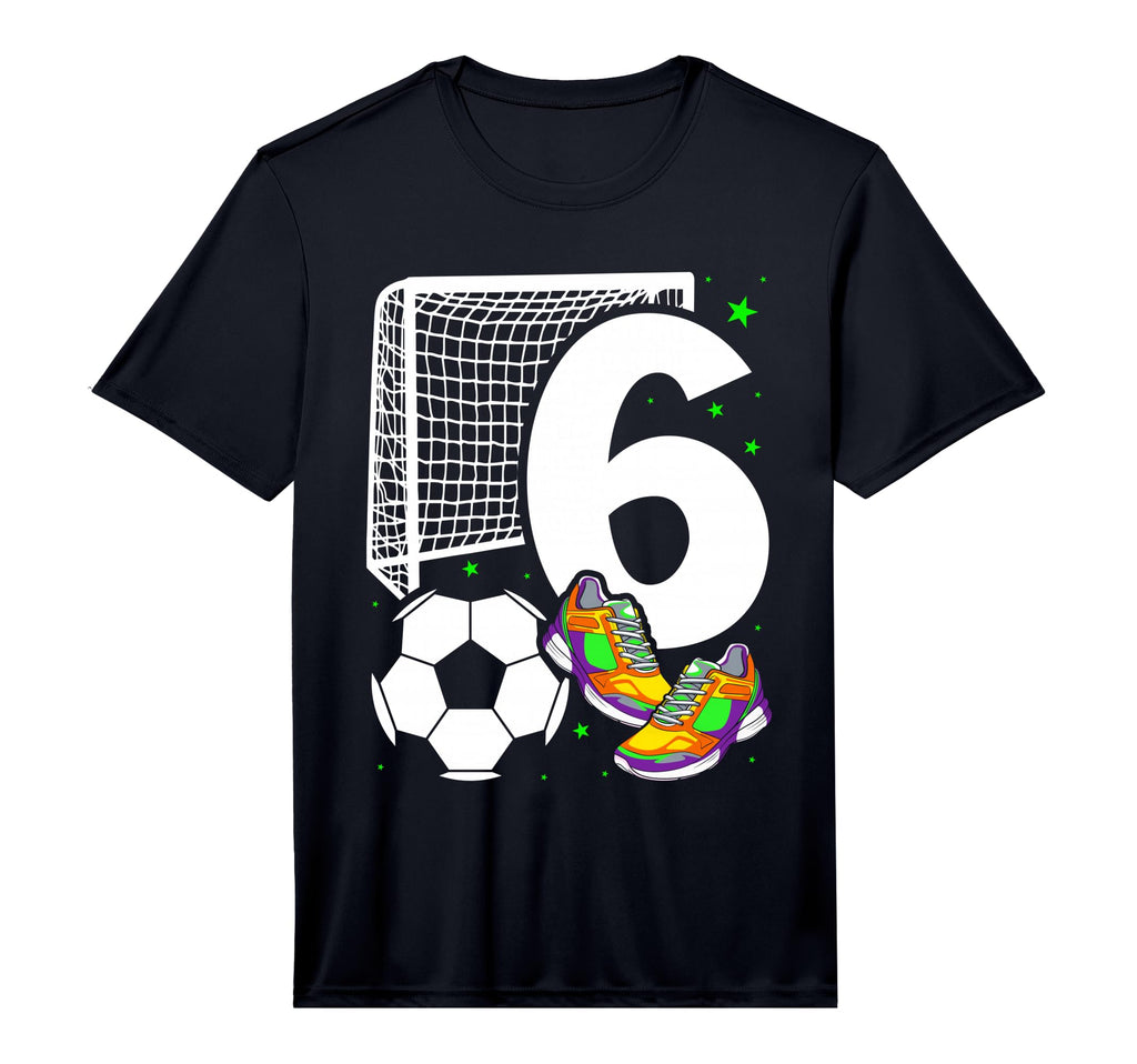 6Th Birthday 6 Years Soccer Football T-Shirt - Trendy Graphic Unisex