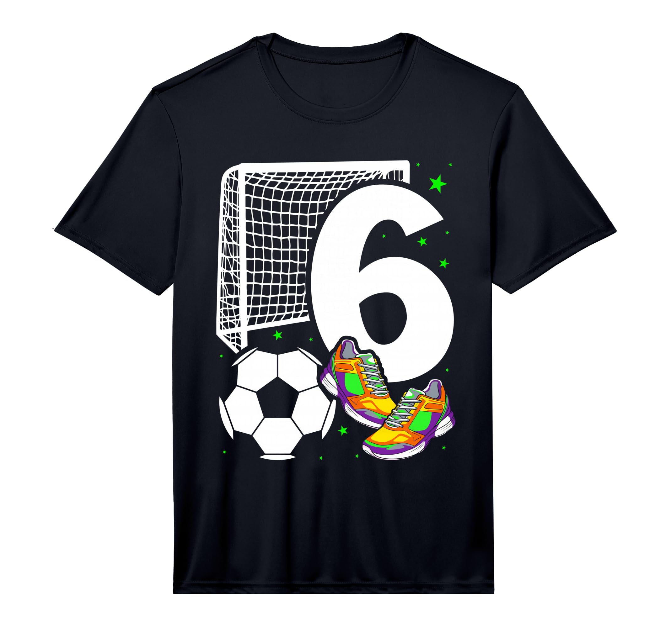 6Th Birthday 6 Years Soccer Football T-Shirt - Trendy Graphic Unisex