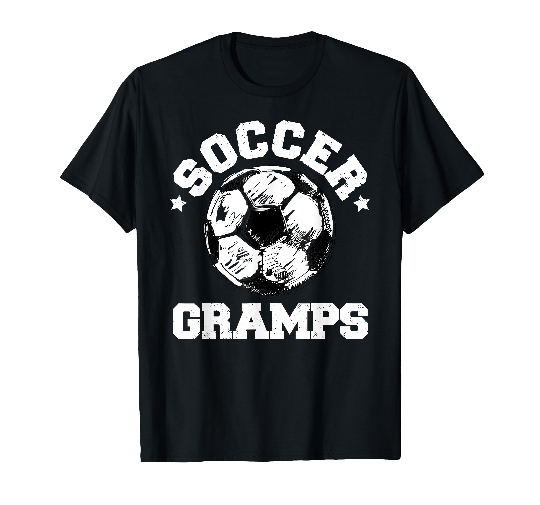 Soccer Gramps Soccer Ball Distressed Funny T-Shirt - Unique Graphic Unisex
