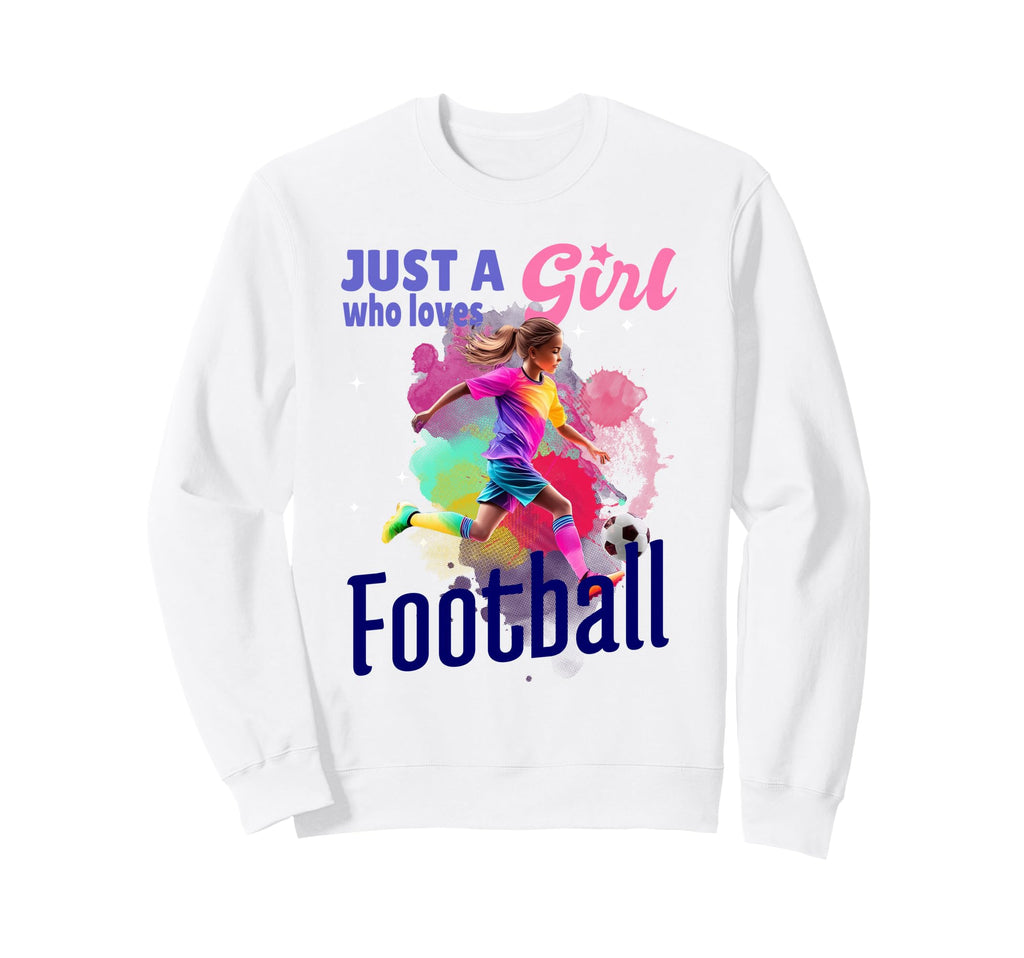 Just Who Loves Football Player Sweatshirt - Minimalist Print for Adults