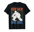 Ice Hockey Goalie Goalkeeper Keep Calm T-Shirt - Custom Art Print Unisex