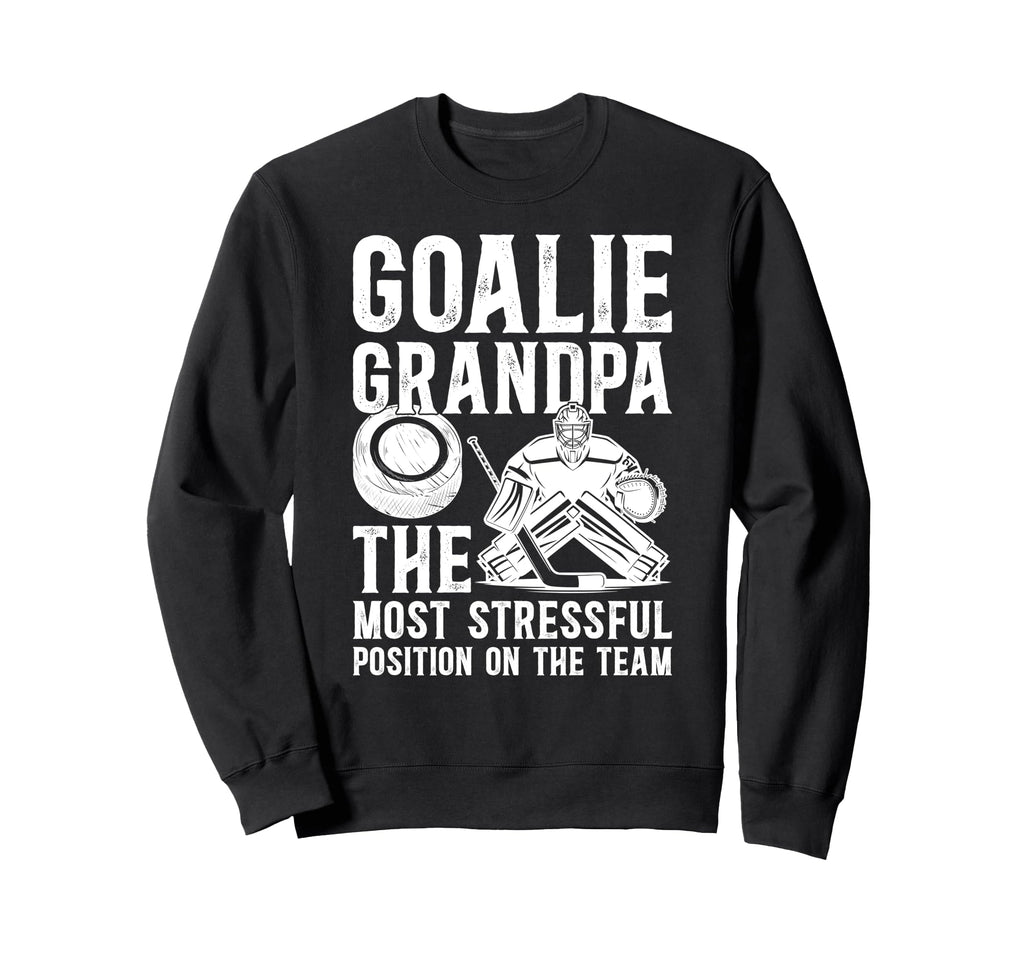 Funny Hockey Goalie Grandpa Sweatshirt - Fun Novelty Design Men Women