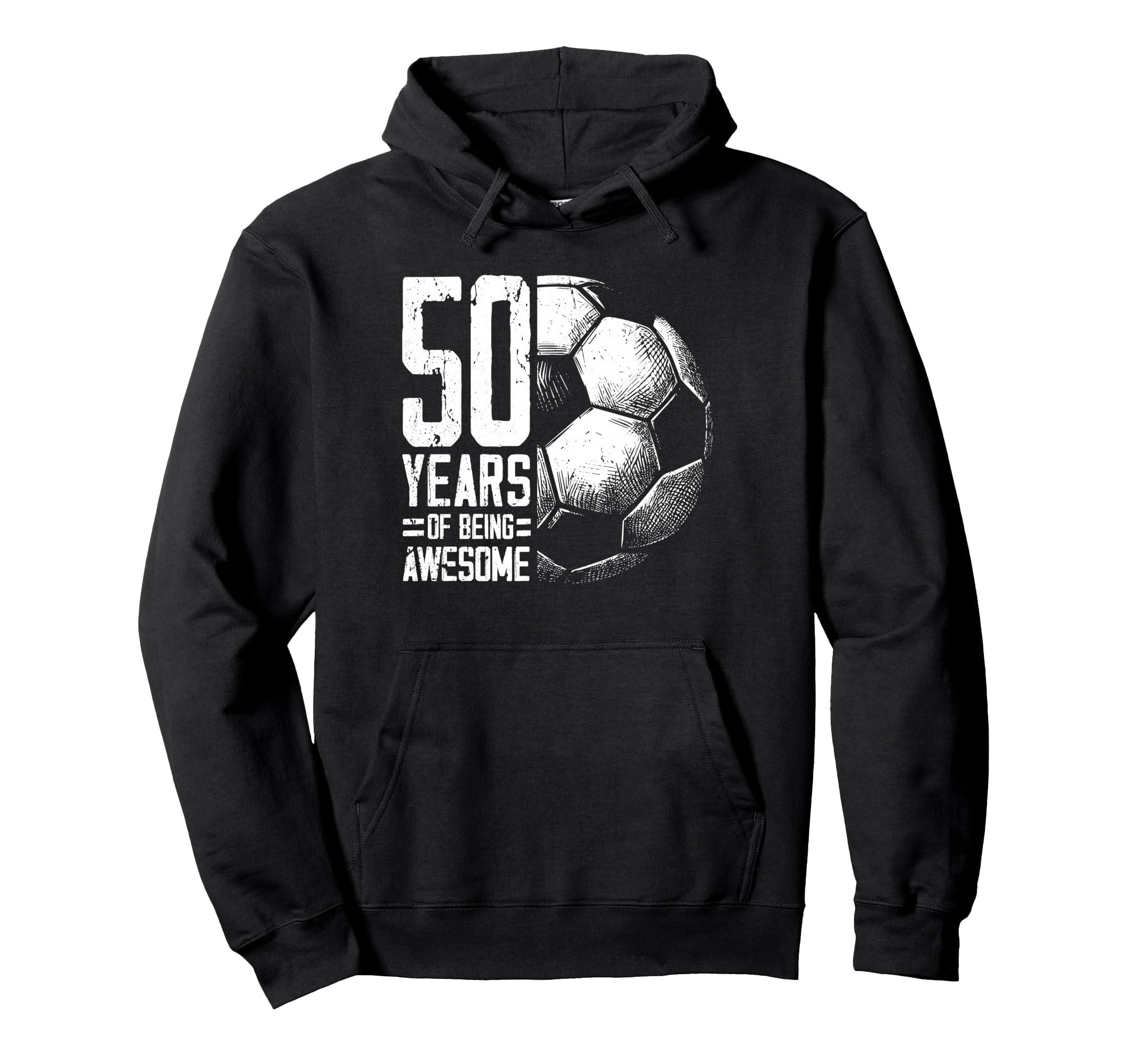 50Th Birthday Soccer Player Football Hoodie - Minimalist Print Men Women