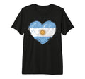 Argentina Flag Heart Soccer Football T-Shirt - Novelty Apparel Unisex