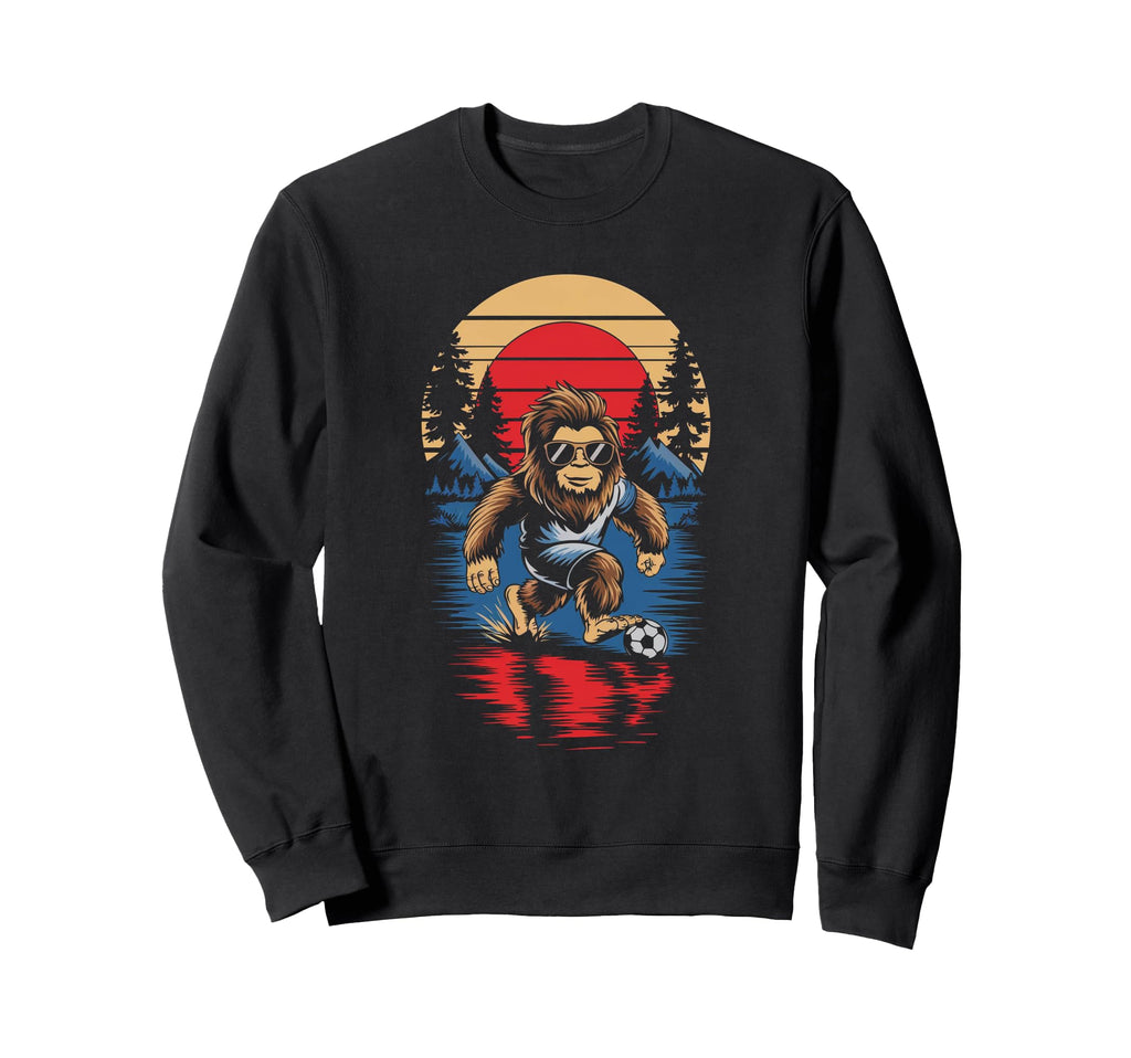 Funny Bigfoot Soccer Football Sweatshirt - Minimalist Print Unisex