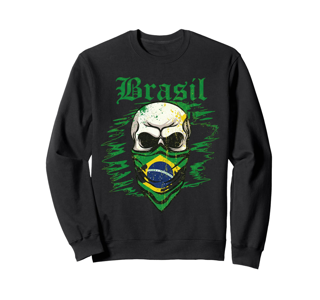 Brazil Gift Flag Brazilian Fan Sweatshirt - Trendy Graphic for Adults