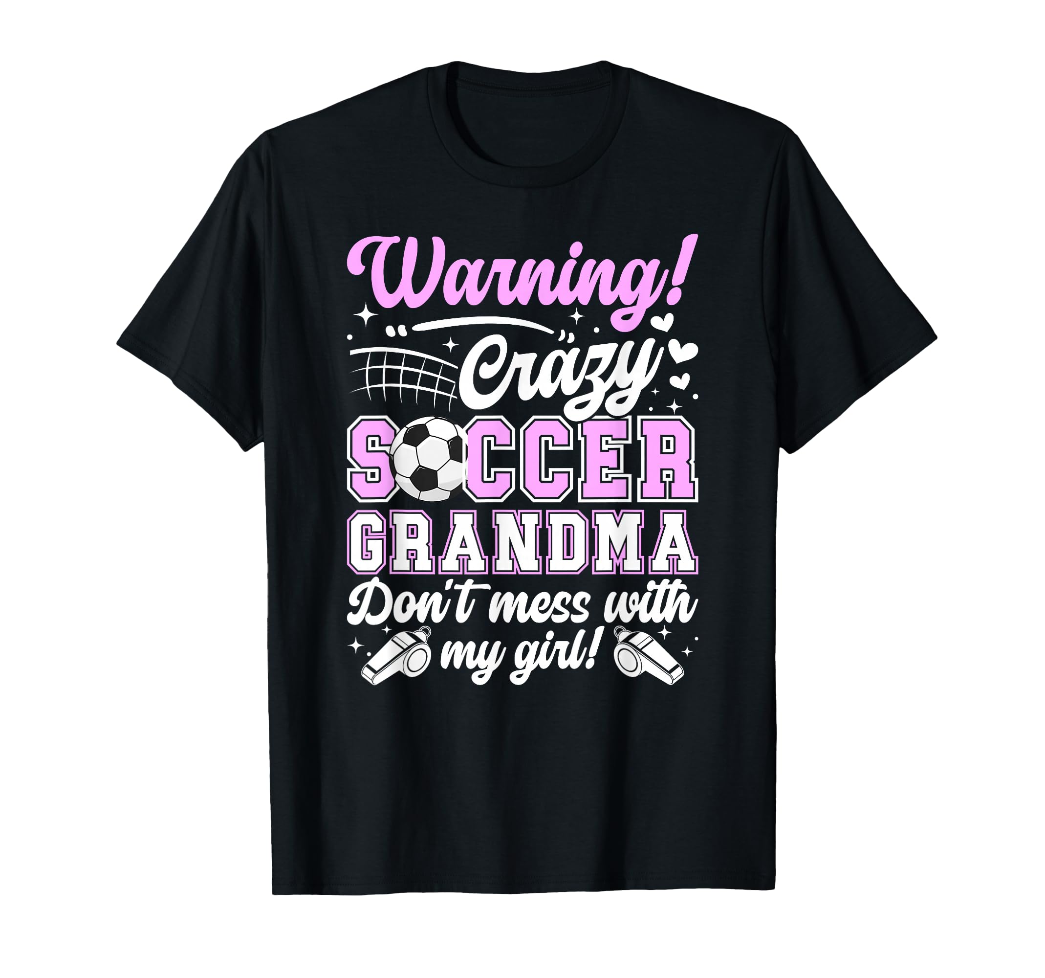 Crazy Soccer Grandma Soccer Player T-Shirt - Fun Novelty Design Unisex