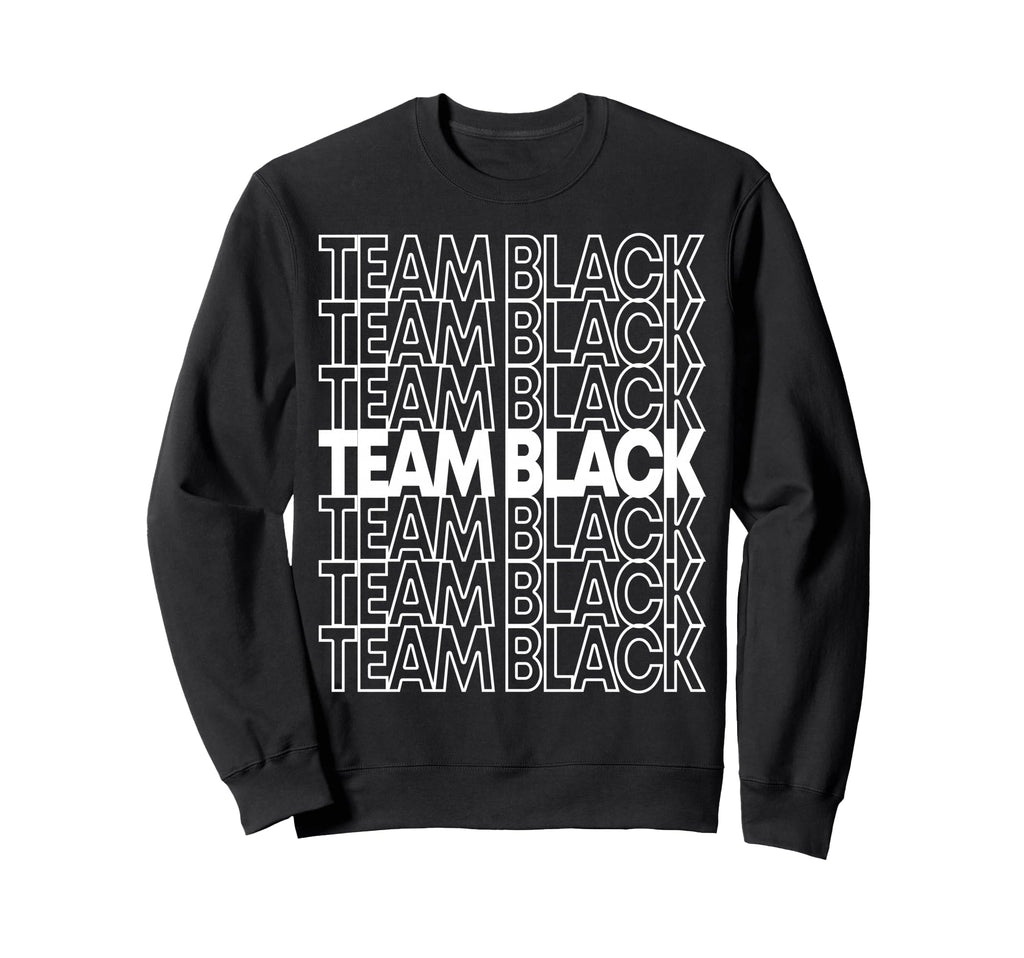 Team Black School Spirit Sweatshirt - Graphic Print Unisex