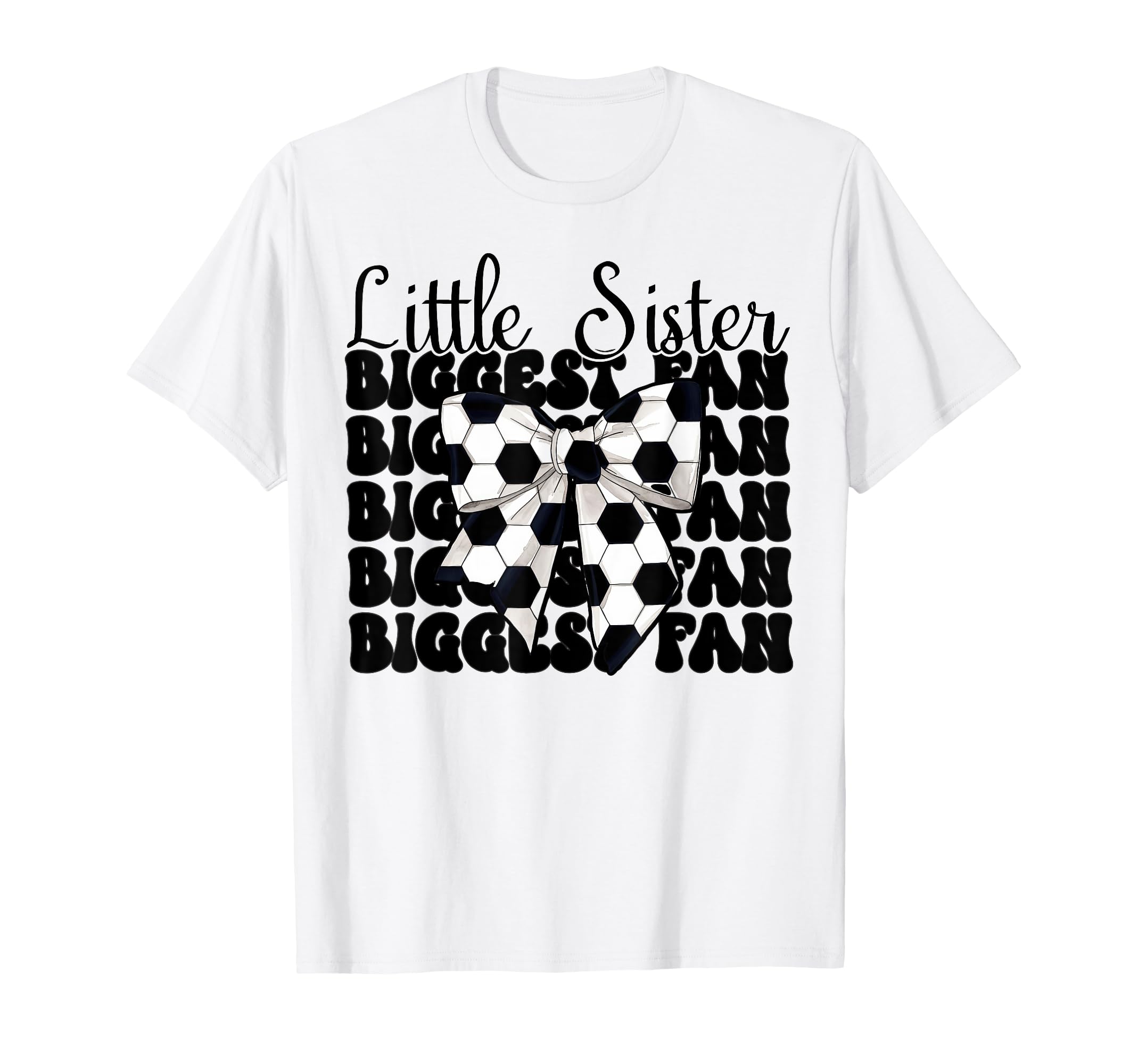 Soccer Sister Coquette Little Sister T-Shirt - Aesthetic Graphic Men Women