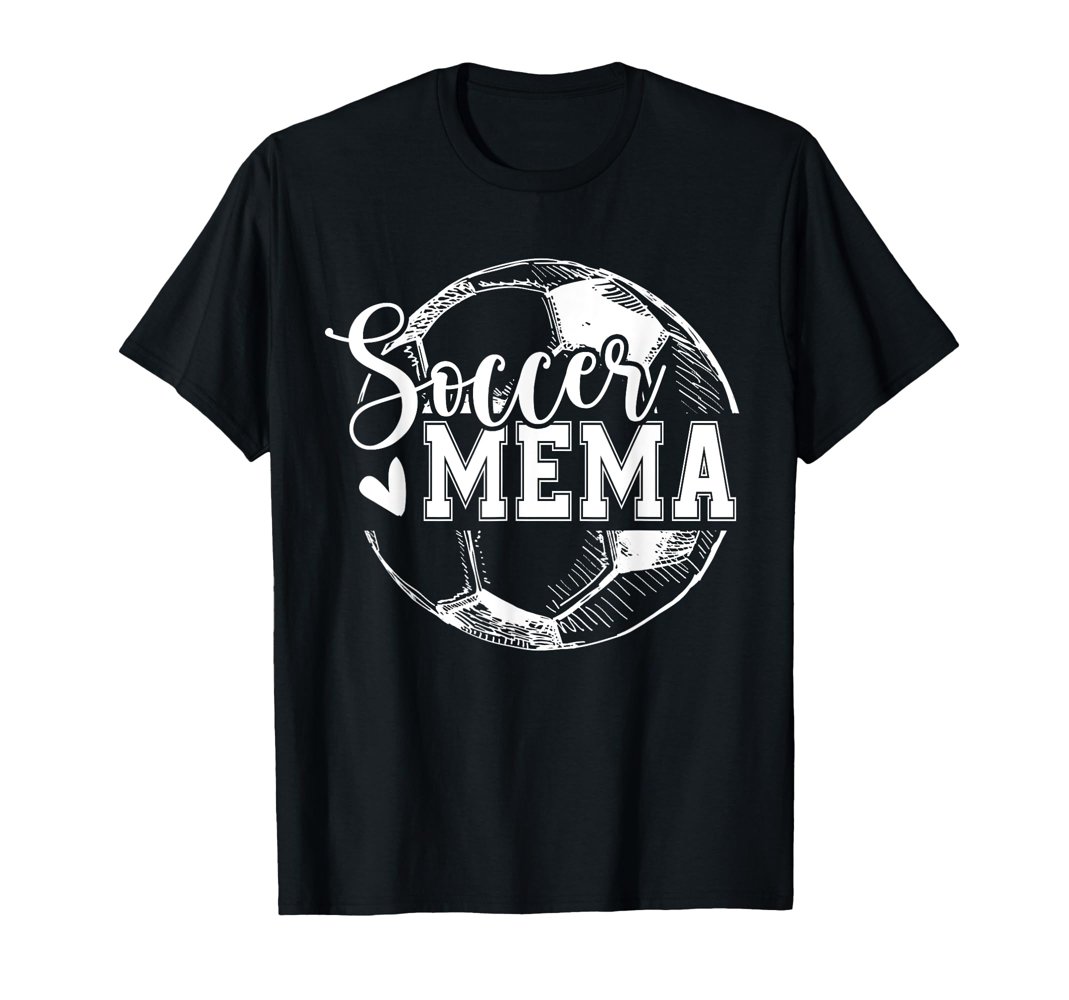 Soccer Mema Funny Ball Mema T-Shirt - Minimalist Print for Adults