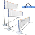 Portable Height Adjustable Badminton Volleyball Tennis Net Set Multi-Purpose Sports Equipment with Poles Stand and Carry Bag for Kids Adult Outdoor Exercise