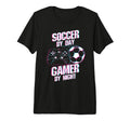 Soccer Day Gamer Night Soccer Gamer Tri T-Shirt - Minimalist Print Unisex