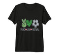 Peace Love Football Soccer Player Fan T-Shirt - Aesthetic Graphic Unisex