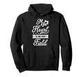 My Heart Is That Field Gift Womens Mom Hoodie - Novelty Apparel Unisex