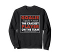 Goalkeeper Funny Soccer Ice Sweatshirt - Minimalist Print for Adults