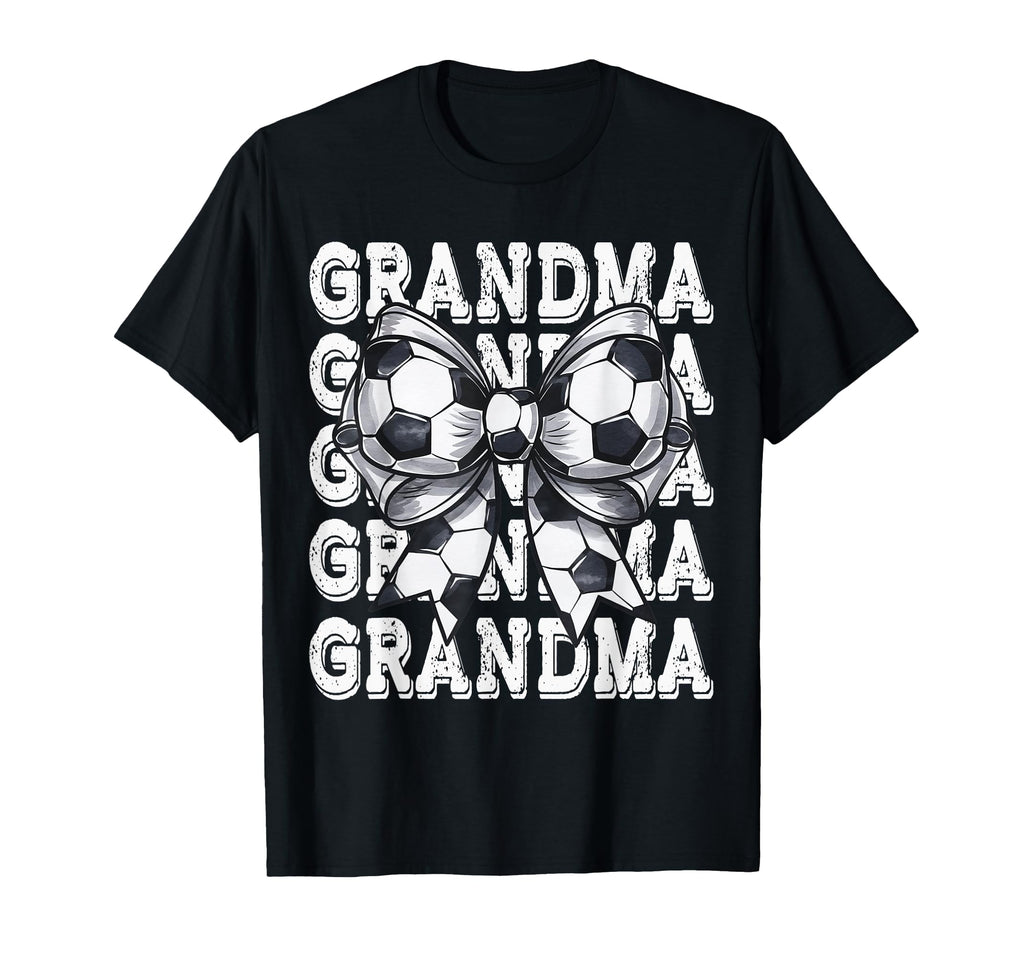 Coquette Soccer Grandma Matching Family Bow T-Shirt - Unique Graphic Unisex