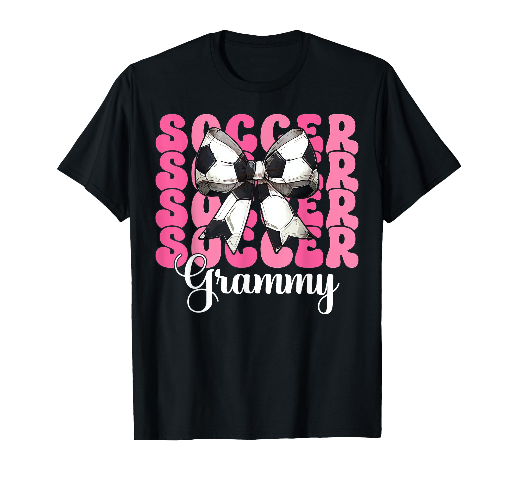 Soccer Grammy Soccer Grandma Coquette Bow T-Shirt - Graphic Print Men Women