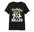 7Th Birthday Baller 7 Year Old T-Shirt - Streetwear Style for Adults