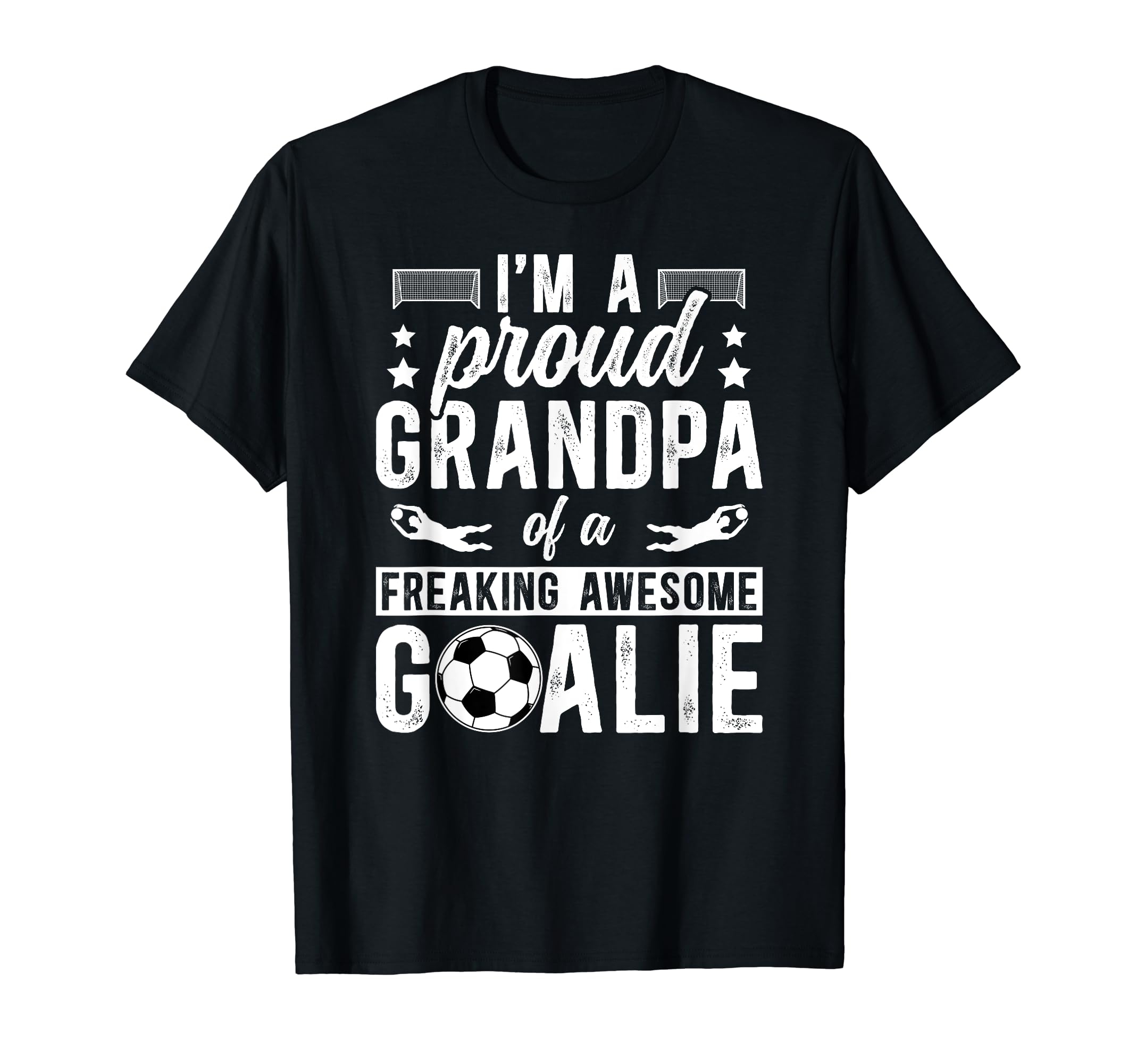 Proud Soccer Goalkeeper Grandpa Soccer T-Shirt - Minimalist Print Unisex
