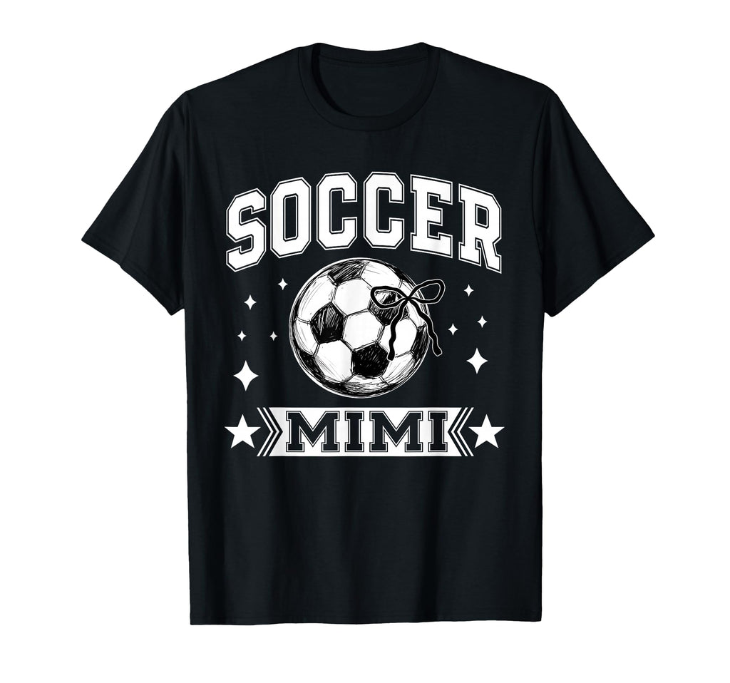 Coquette Bow Soccer Mimi Soccer Team T-Shirt - Trendy Graphic for Adults