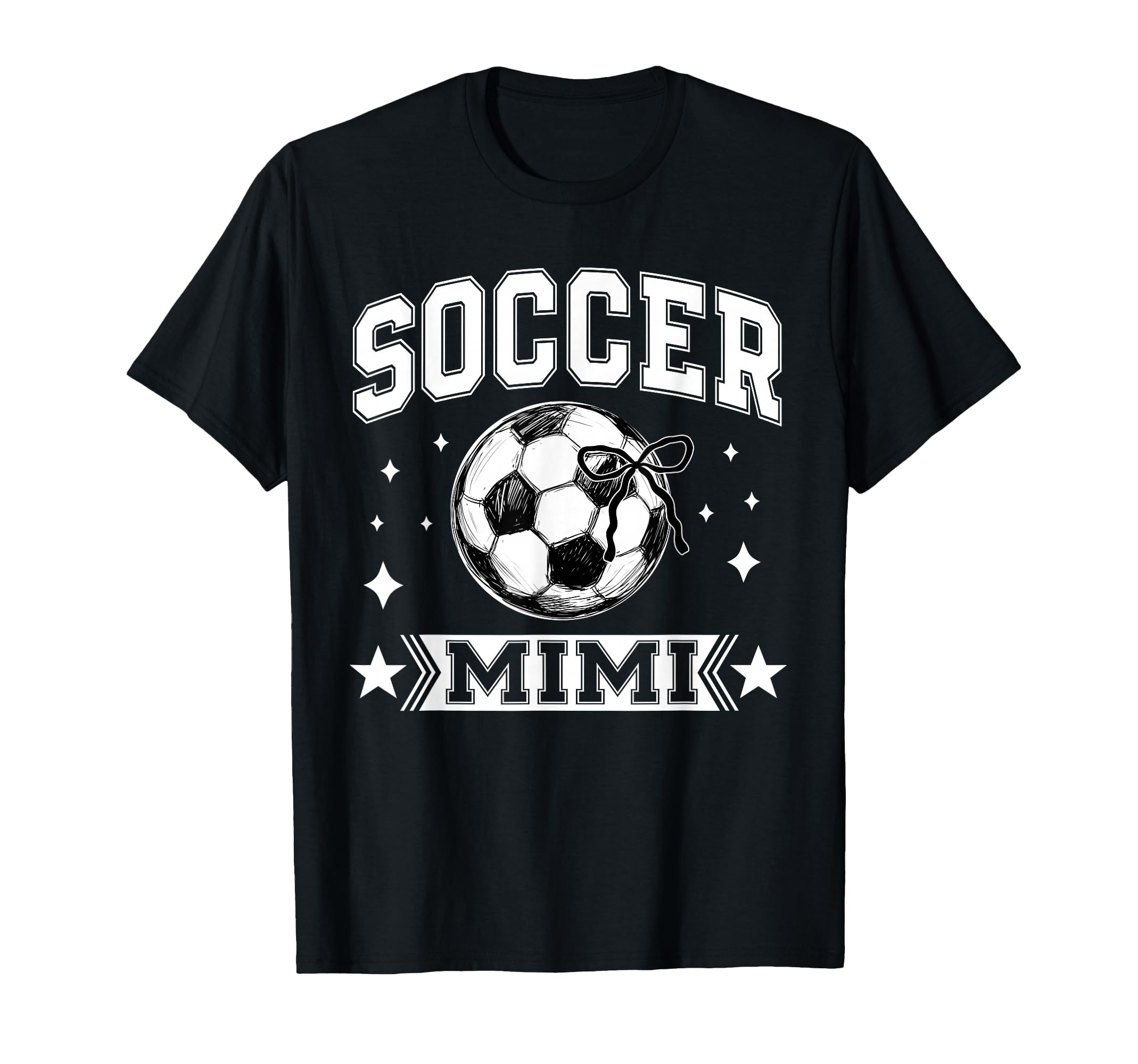 Coquette Bow Soccer Mimi Soccer Team T-Shirt - Trendy Graphic for Adults