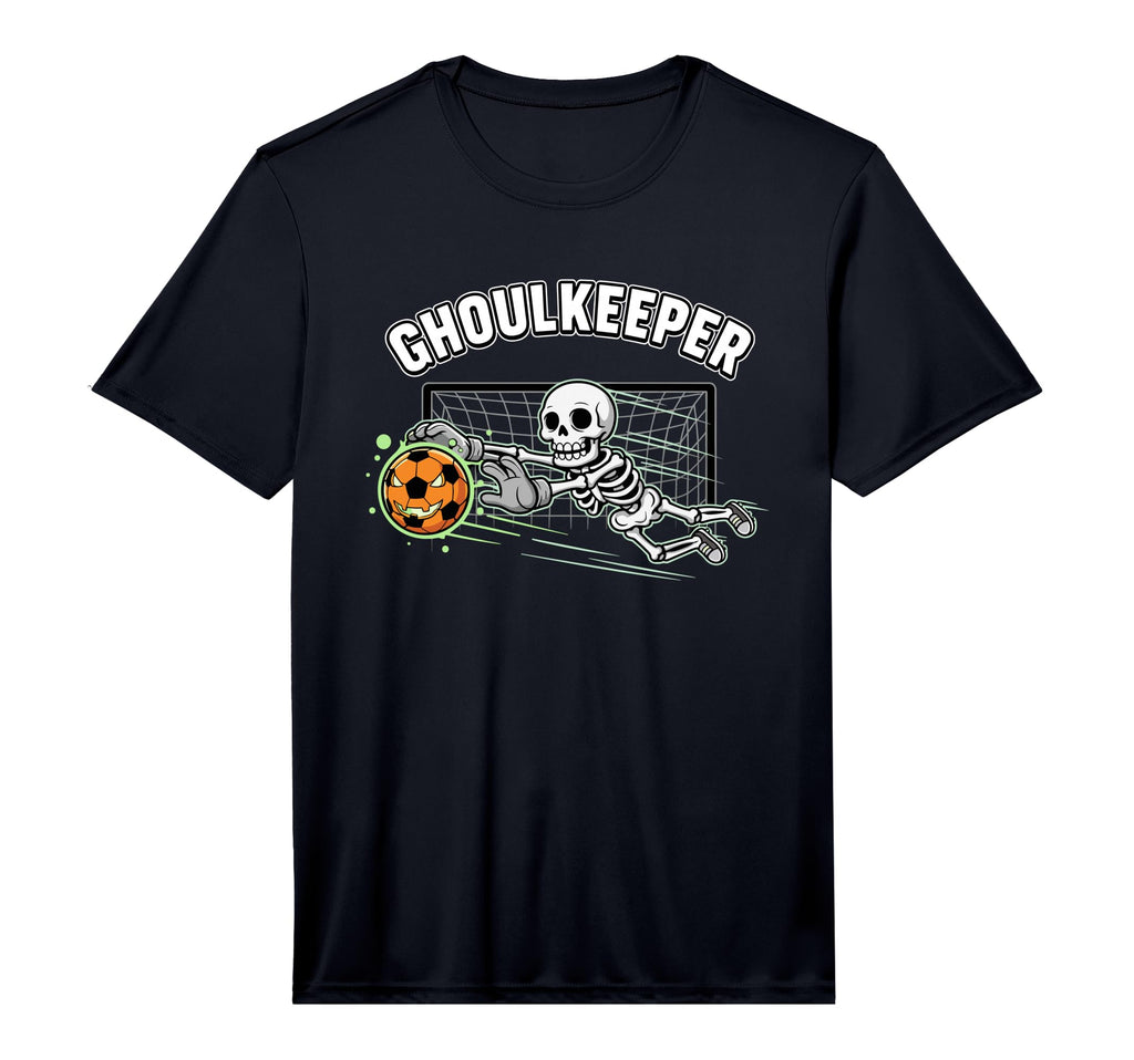 Ghoulkeeper Skeleton Goalie Halloween T-Shirt - Trendy Graphic for Adults