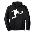 Soccer Striker Silhouette Hoodie - Fun Novelty Design for Adults