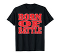 Born Battle Patterned Text Soccer 2026 T-Shirt - Custom Art Print Unisex