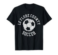 Le Flore County Soccer Distressed 90S T-Shirt - Custom Art Print Men Women